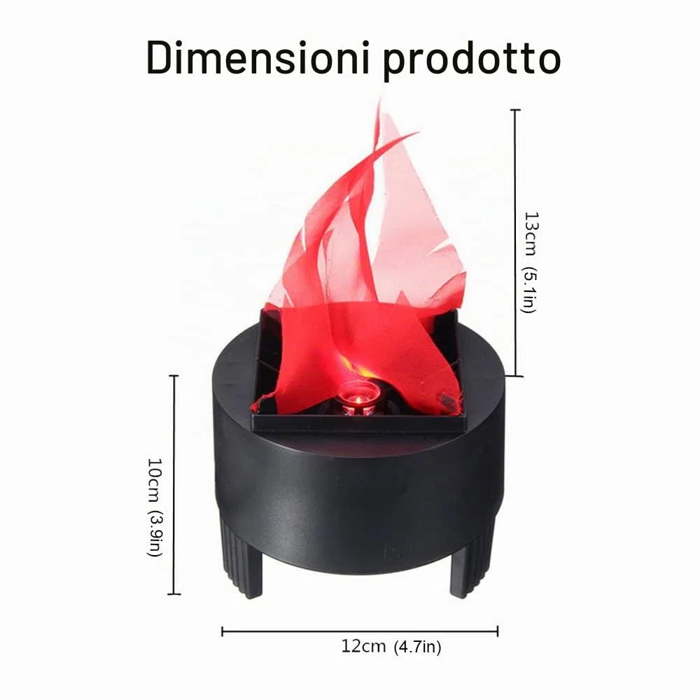 3D LED Fiamma di Fuoco Artificiale, 1 PEZZO Lampada a Fiamma Scintillante Artificiale a LED Effetto Fuoco da Campeggio Elettrico per Decorazione Interna di Natale, Halloween, Festival, Eventi