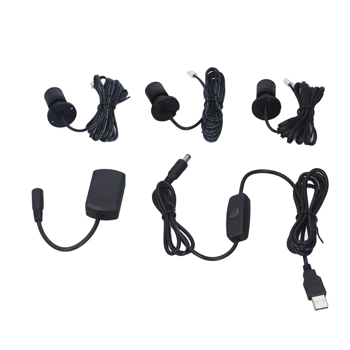 KKPLZZ Mini Faretti a LED 5V USB Display per Vetrina Luce da 1 a 3 Piccola Luce per Armadietto Dimmerabile per Collezione di Gioielli (Luce naturale)