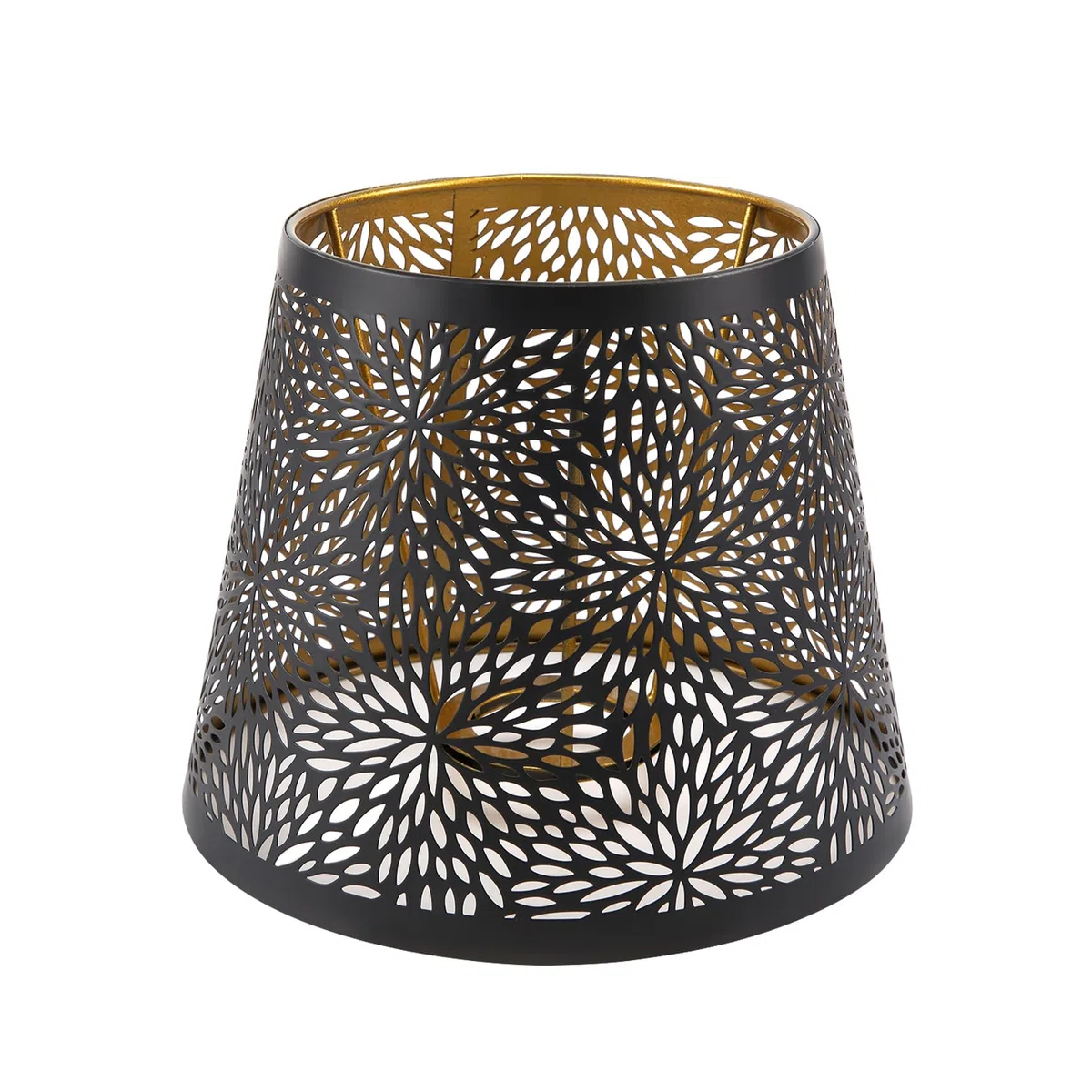 Paralume in Metallo E14 E27 Paralumi Lampade Paralume Lampada in 13x19x15 cm a Forma di Albero con Design Adatto a Qualsiasi Applique, Lampada da Tavolo o Floor Lamp Nero