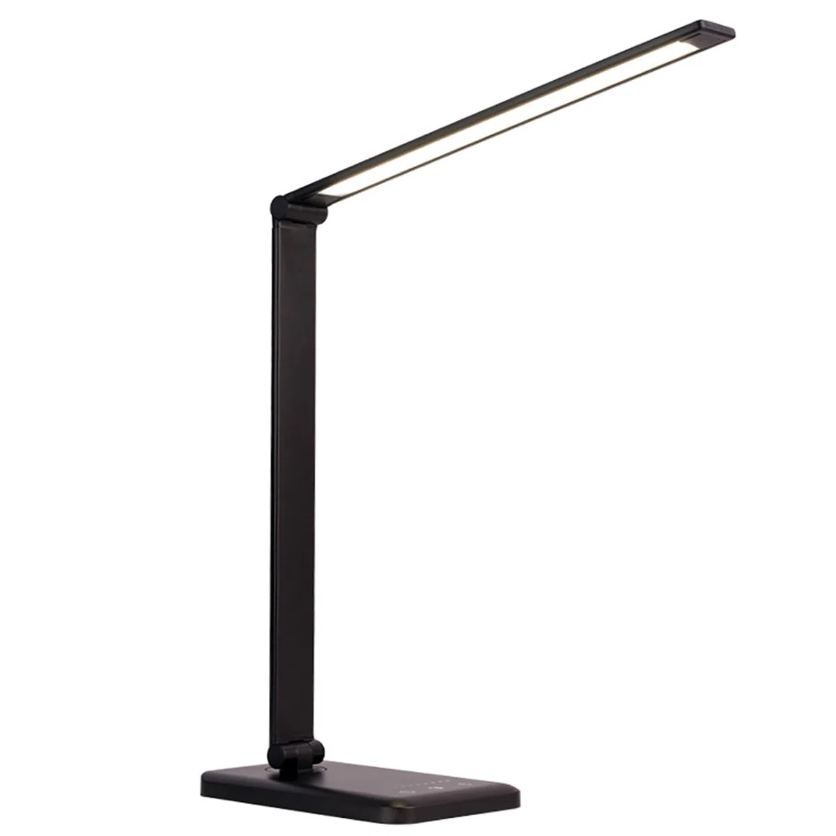 Lampada da Scrivania a LED, Lampada da Tavolo Dimmerabile con Porta USB, Luce Pieghevole Touch Control 5 Livelli di Luminosità 5 Modalità Memoria Sensibilità Tattile, per Lettura Lavoro Ufficio, Nera