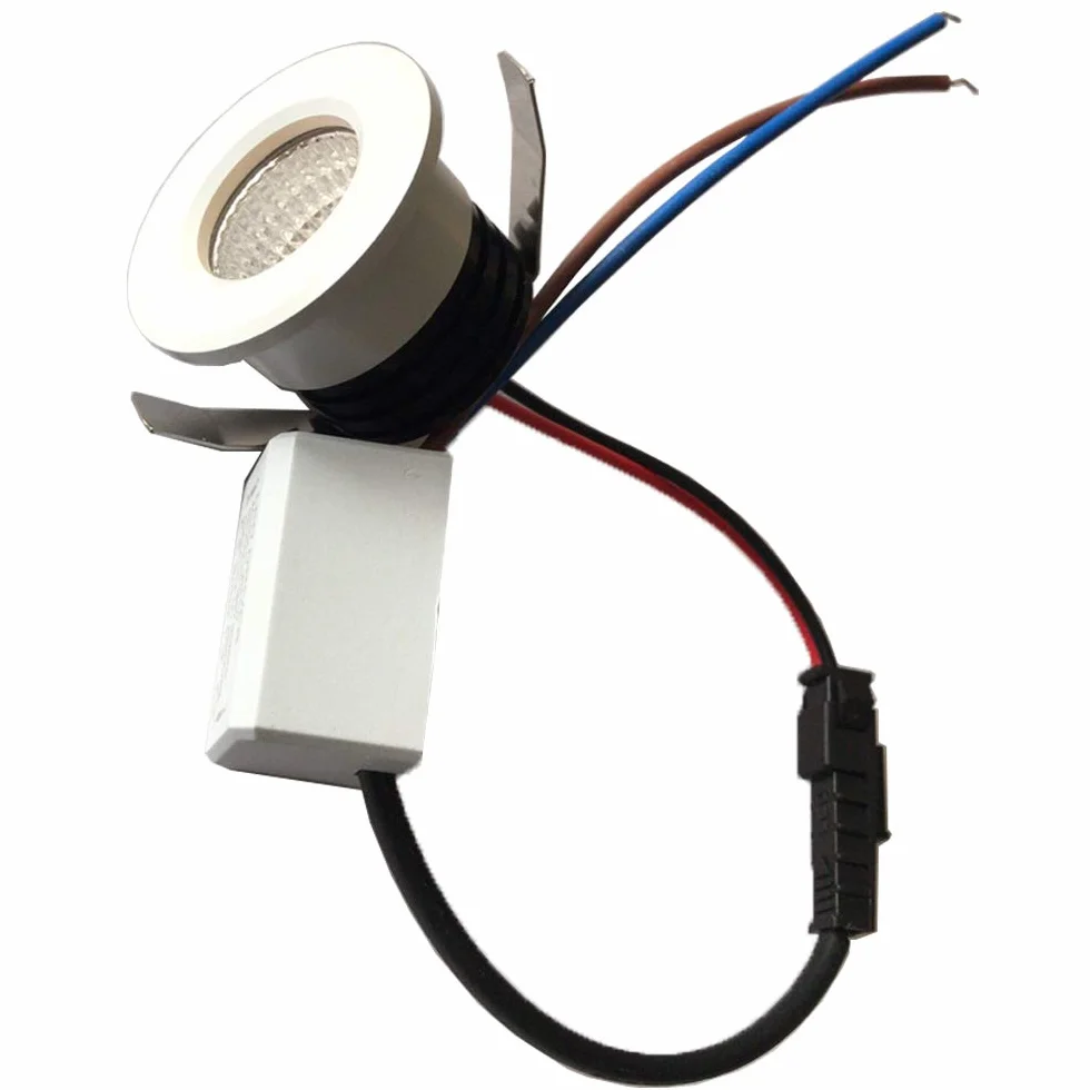 4 x Mini Faretti LED da Incasso 3W Bianco Caldo,Luci Mini Faretto LED Per Il Vetrina Station di Interni Illuminazione Cartongesso Incl.Seperated Trasformatore