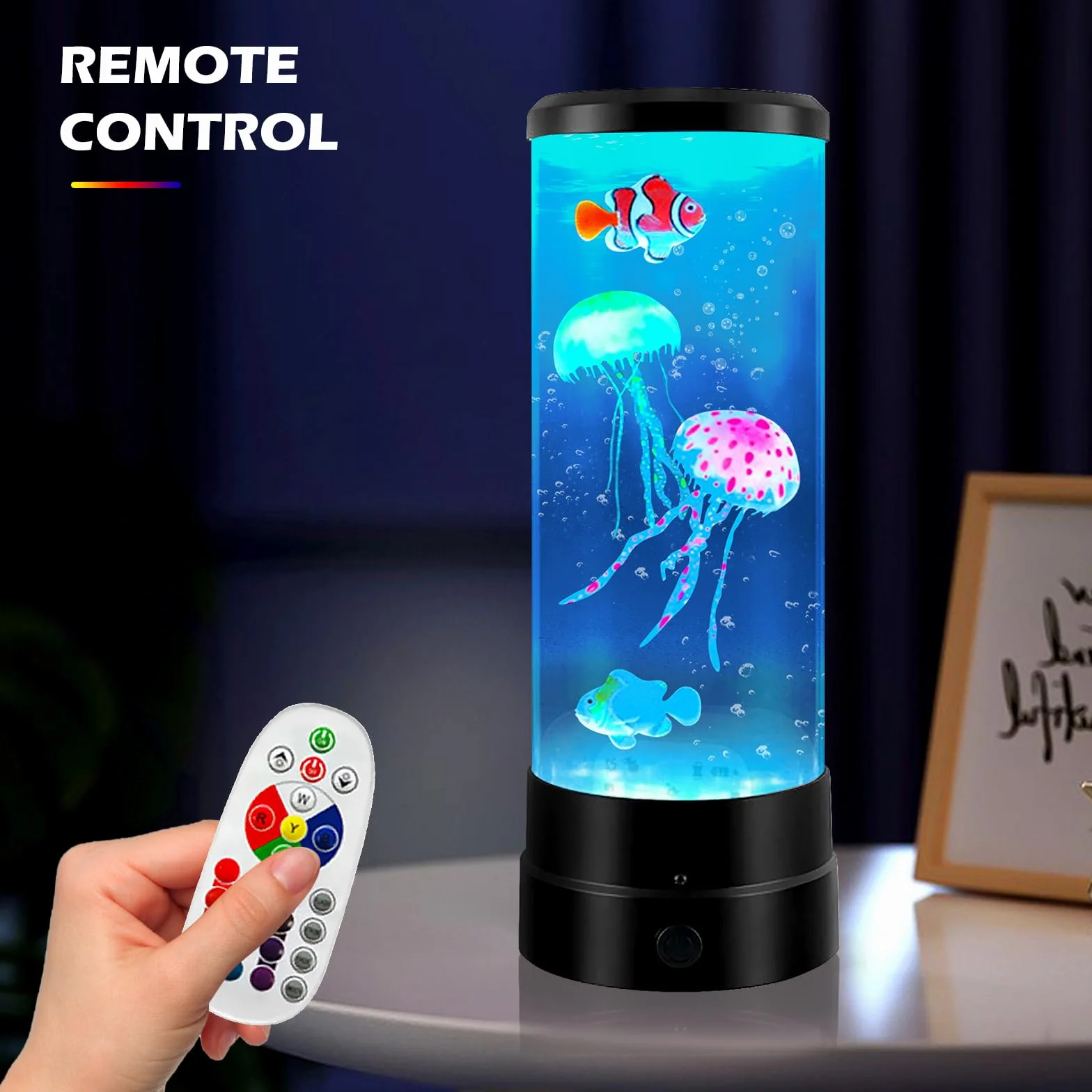 BYZESTY lampada da medusa, luce d'atmosfera a LED, 17 colori, decorazione per acquario e casa