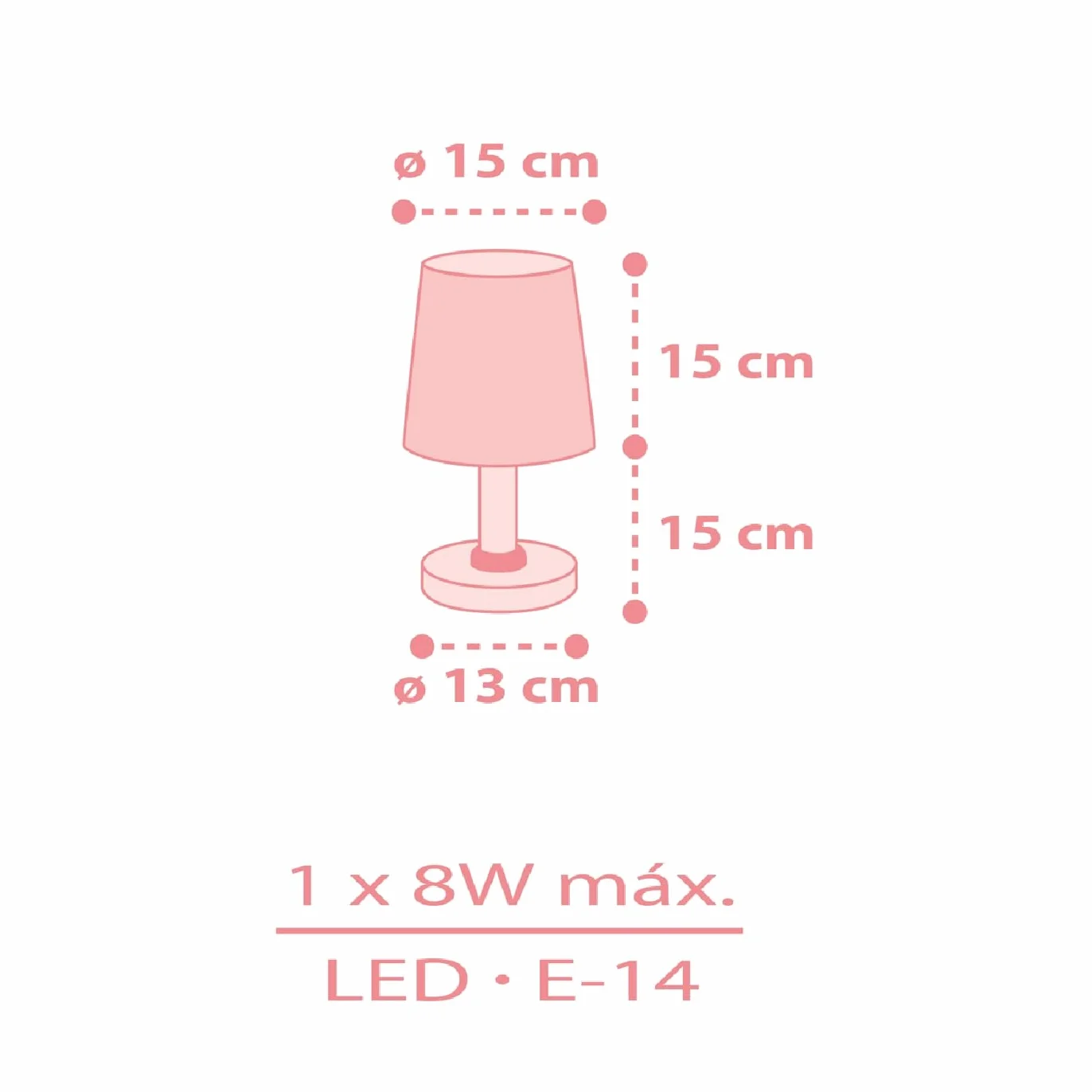 Dalber Lampada da tavolo o comodino per bambini Star Light stelle Rosa