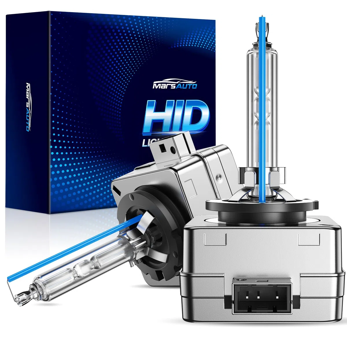 Marsauto Lampada D1S Xenon 35W 8000K Luce Bianca Fredda HID Lampadine per Fari Xenon Confezione da 2