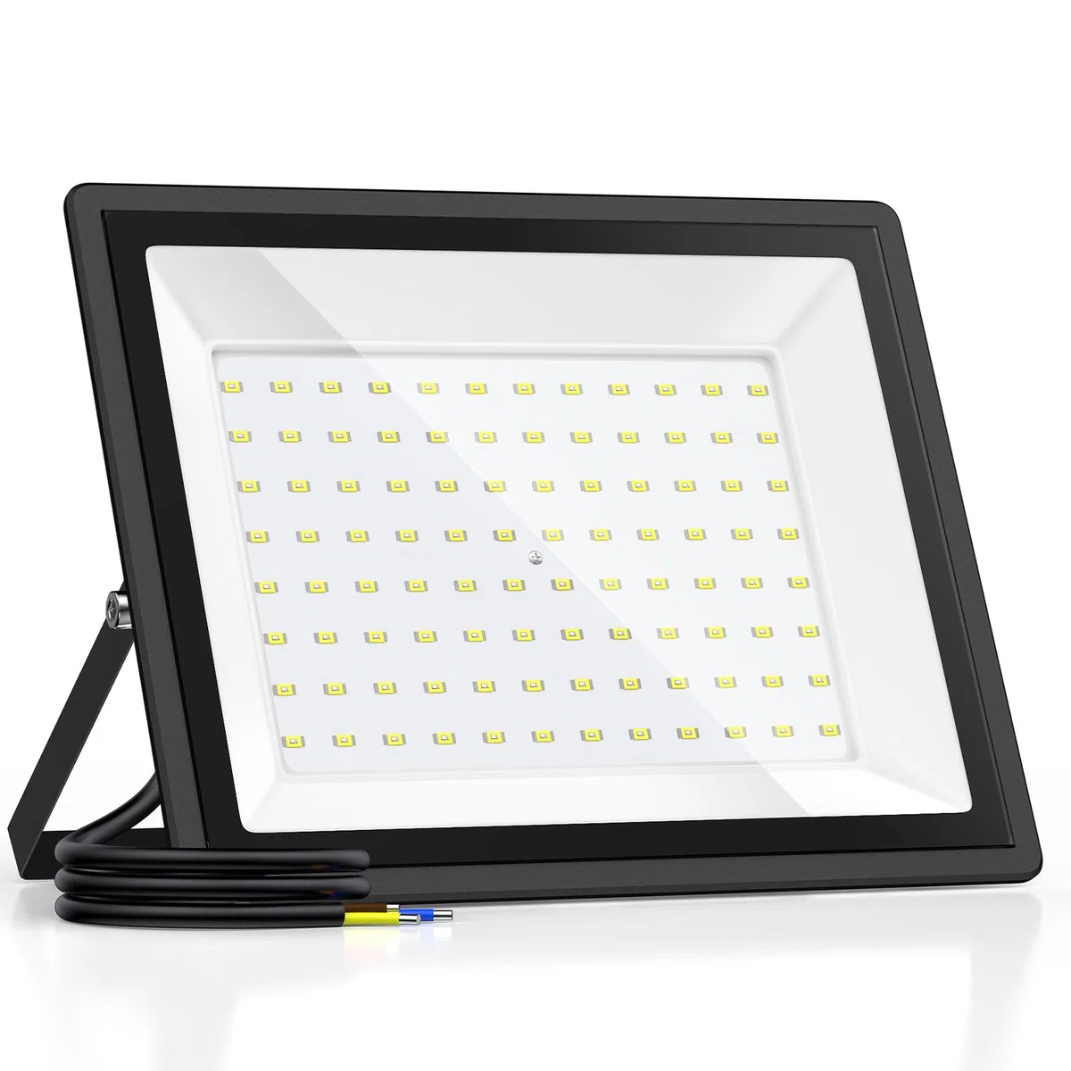 100W Faretti LED Esterno, 11000LM, 6500K, IP66 Impermeabile, Proiettore Bianco Fresco, Riflettore Ultra Luminoso, Ideale Per Cortili, Giardini, Cantieri e Parcheggi (1, 100, Watt)
