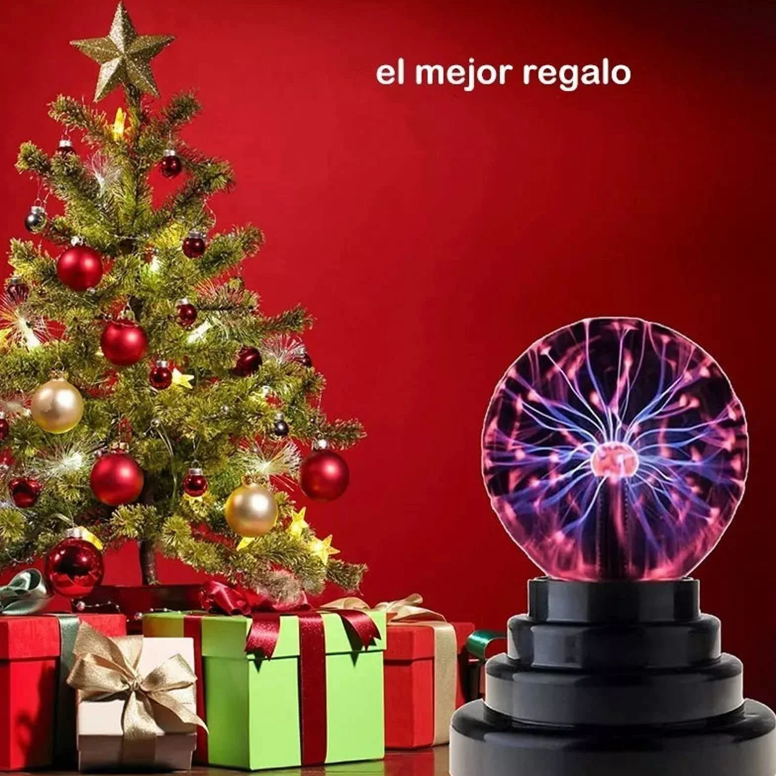 Tyenaza Sfera al Plasma, 7,5CM Lampada al Plasma Magica, Lampada a Sfera al Plasma Sensibile al Tocco per Feste Decorazioni, Regalo, novità Luce a Sfera Giocattolo