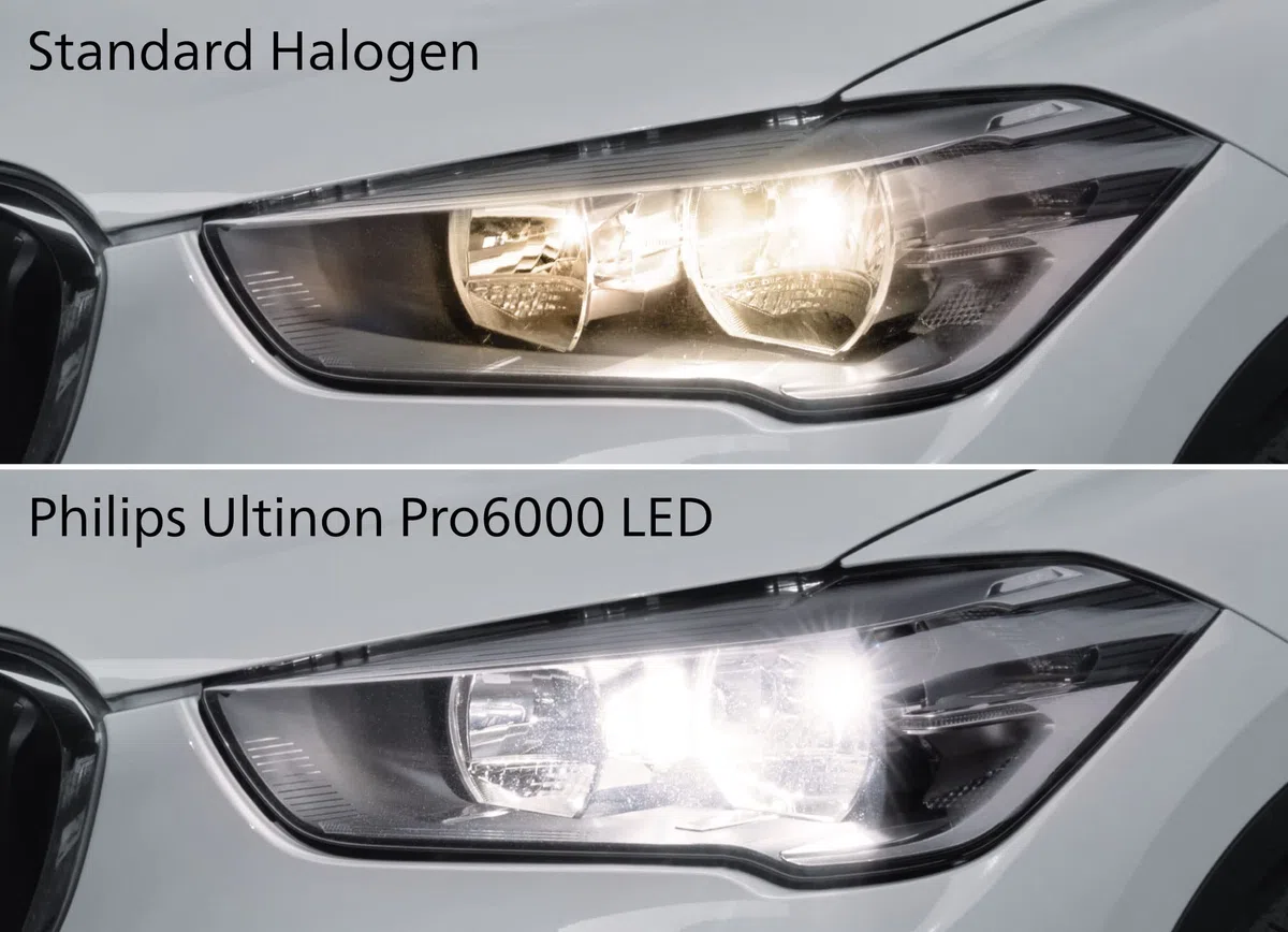 Philips automotive lighting Ultinon Pro6000 H4-LED Lampada LED omologata, 230% più luminosa, 5.800K, set di 2