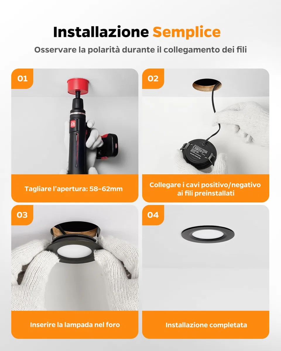 Sanyoung Faretti LED Incasso 12V Dimmerabile, 3W IP44 Faretti led Soffitto Ultrasottile 3000K Bianco Caldo 240LM, Foro 58-62mm, Alluminio Luci LED Camper 12V per Barca Cucina Bagno, Nero, Set di 3
