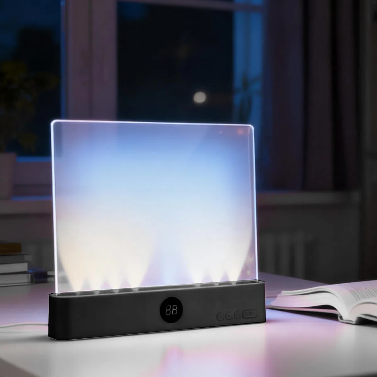 Lampada da lettura ricaricabile - Pannello piatto chiaro protezione degli occhi - Lampada da comodino a LED con pannello | Per lettori di casa da viaggio, dormitorio, ufficio, scuola
