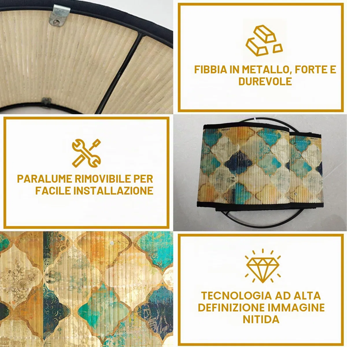 Paralume in tessuto di lino, realizzato a mano, per lampada da terra, lampada a sospensione e lampada da tavolo, attacco E27, luce antiriflesso, diametro 30 cm x altezza 20 cm (griglia E)