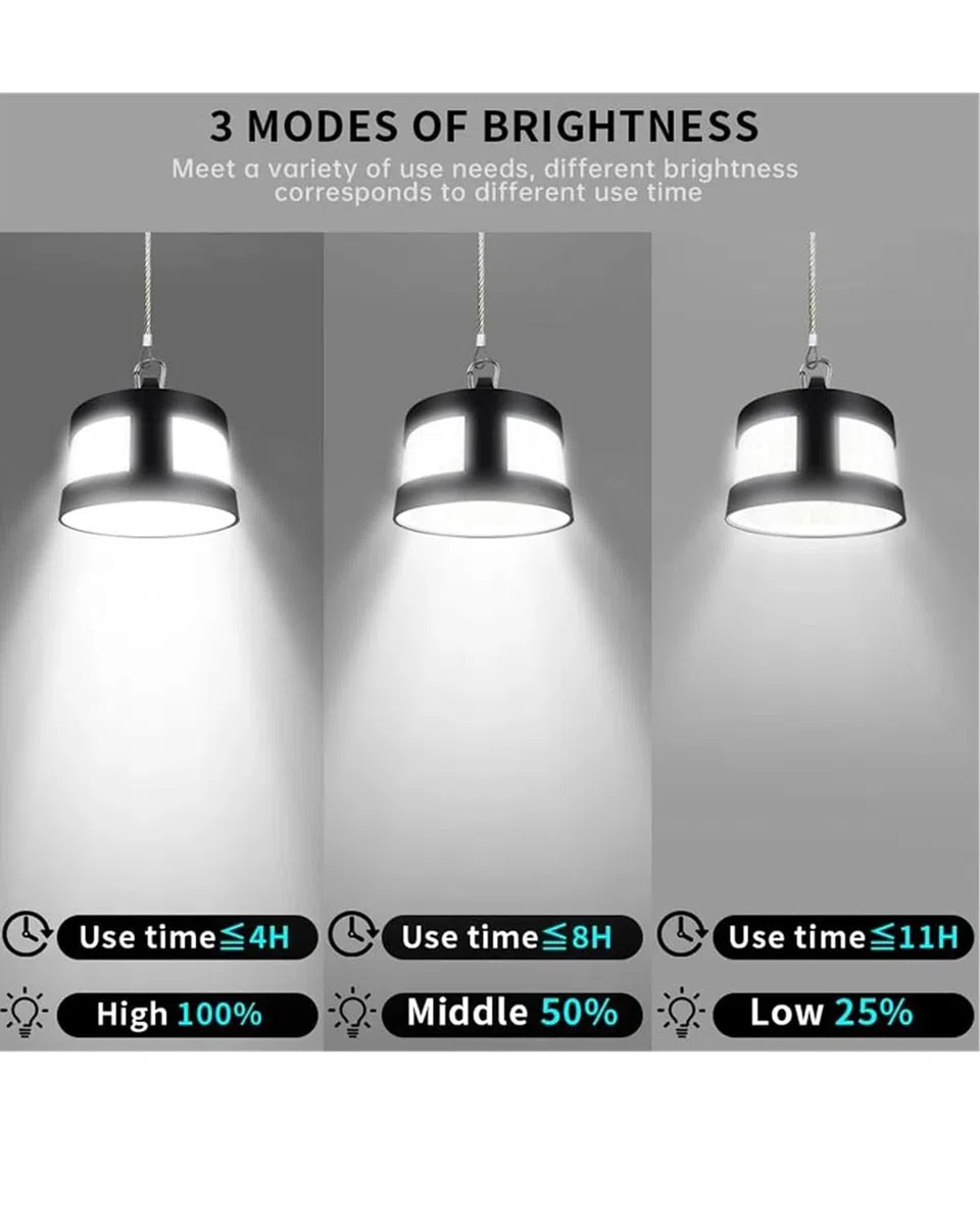 Lampada a sospensione solare con telecomando, lampade solari per esterni ed interni, dimmerabile, 160 LED/5 m/3 livello di luminosità dimmerabile
