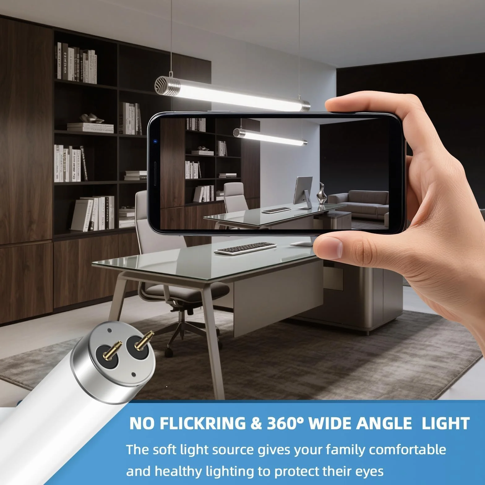 2 Pezzi Tubi Fluorescenti Da 15W, 450mm, T8 Bianco Freddo 4000K, Attacco G13, Luce a Basso Consumo Energetico, Luce Di Emergenza a Risparmio Energetico, Adatta per Cucina, Bagno, Armadio, Garage