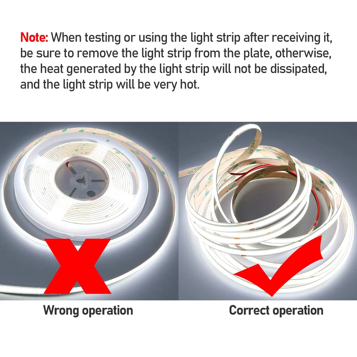 GOMING 24V 10M COB Striscia LED Bianco Freddo 6000K CRI 93+ Alta Densità 312LED/M 6300lm Non Impermeabile IP20 Flessibile Luci LED per Soggiorno Bar(Senza Alimentazione)