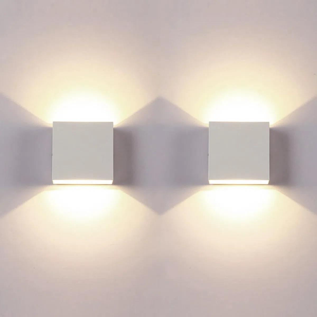 Voltix Set di 2 Applique da Parete LED per Interni, 12W Bianco Naturale, Lampada da Parete Moderna, Illuminazione per Soggiorno, Camera da Letto, Corridoio (Luce Naturale-4000K)