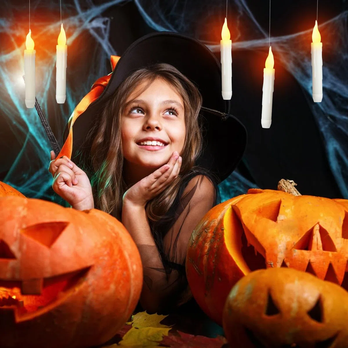 CPROSP 22x Candele LED Galleggianti Senza Fiamma con Telecomando a Bacchetta Magica, Candele LED Galleggianti con Timer, per Matrimoni, Code, Natale e Altre Decorazioni Festive