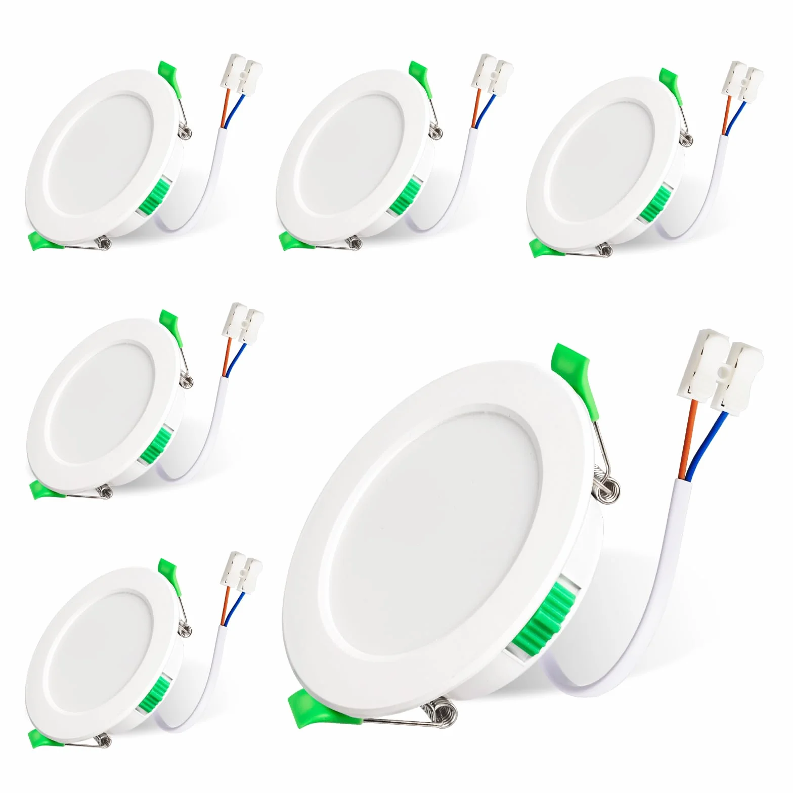 Faretti LED da Incasso per Cartongesso 230V 7W Faretti LED Soffitto IP44 Faretto da Incasso Luci da Soffitto Interno Bianco Caldo 3000K Bianco Neutro 4000K Bianco Freddo 6500K Foro Ø67-75mm Set di 6