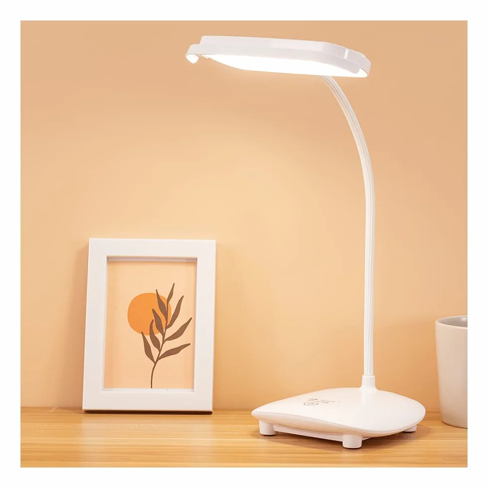 Lampada da Scrivania Senza Fili, Batteria Ricaricabile con 2 Batterie Da 4200 Mah, 40LED, Touch Dimmerabile, 3 Colori, Funzione Memoria, Ricaricabile, Lampada da Tavolo Portatile