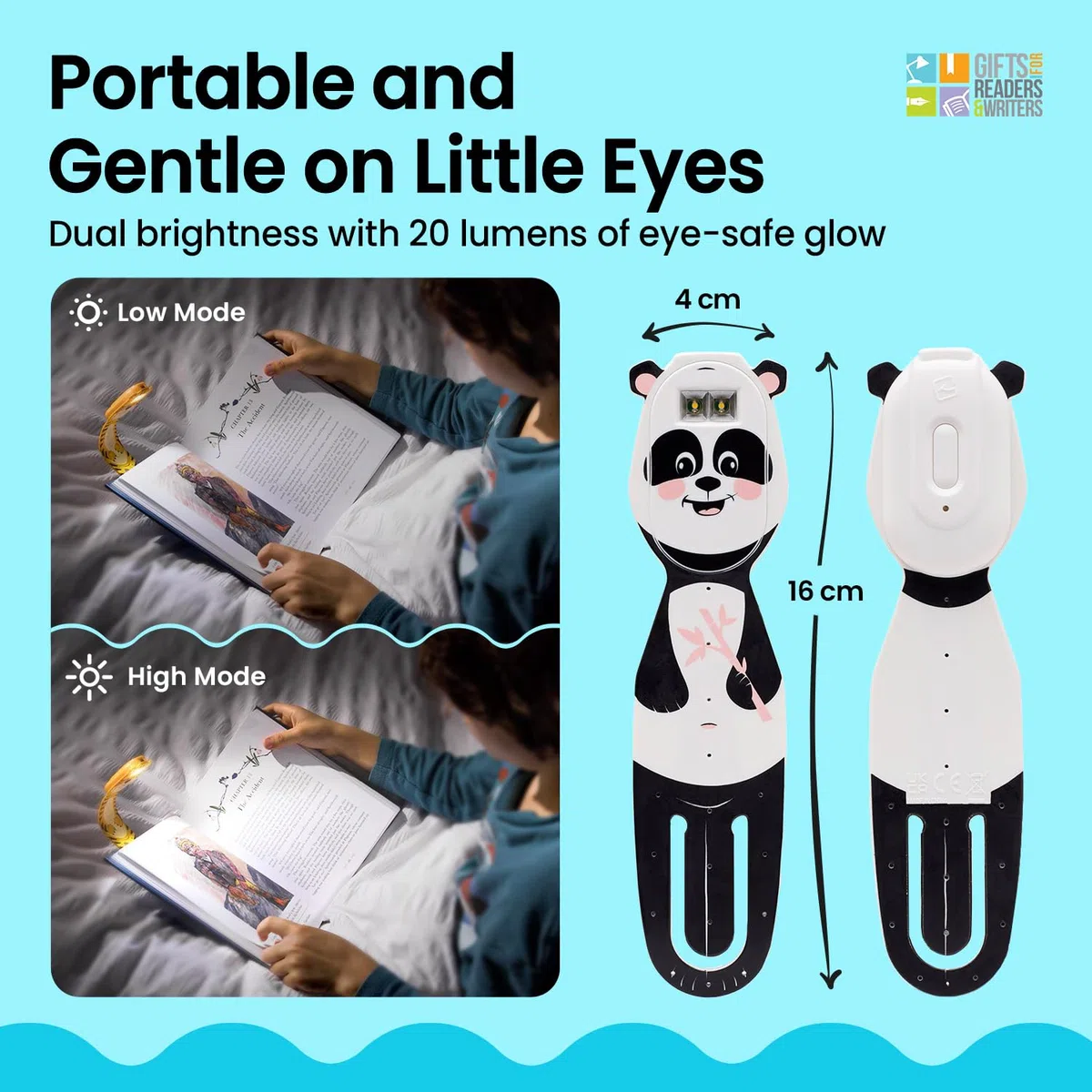 Flexilight Luce da Lettura Ricaricabile | Segnalibro 2 in 1 Luce per Libro | Lampada LED a clip da Lettura | Pila per Leggere a Letto per Bambini e Adulti | Accessori per Libri | Idea Regalo Lettori