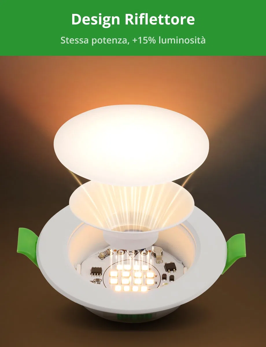 HOMEOW Faretti LED da Incasso per Cartongesso Dimmerabili 5W, Faretti da Incasso Foro 68mm, Calda Naturale Fredda Regolabili Faretto LED Incasso, IP44 per Bagno, Set da 6