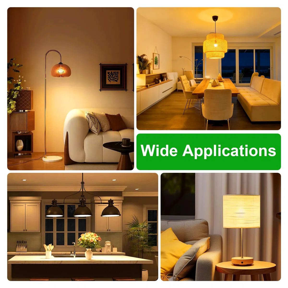 Lampadine LED E27, Classe Energetica B, E27 LED Luce Calda 3000K, 4,3W 806LM A60, Equivalente a 60W, Angolo di Illuminazione 360°, Non Dimmerabile, Basso Calore & Lunga Durata, 6 Pezzi