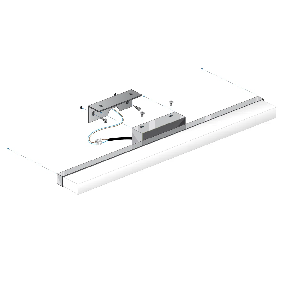 LED ATOMANT Applique Cromata per Bagno 40 cm, 10W, Colore Bianco Freddo (6500K), 1000 Lumen