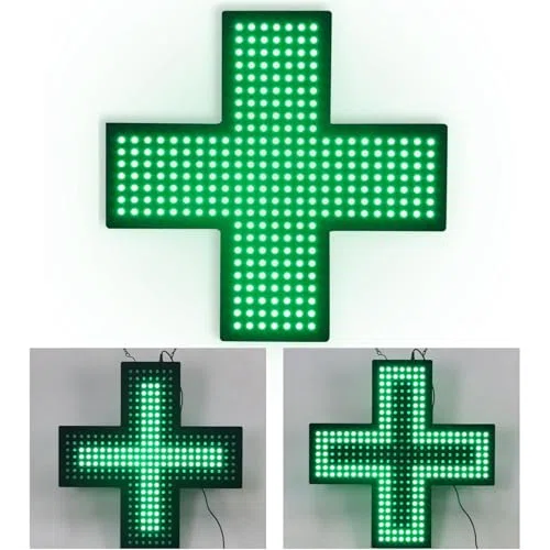 Segnale LED per Farmacia con Croce Medica – Luminoso Display Elettrico per Vetrine di Farmacia, Decorazione Robusta per Interni/Esterni, Installazione Semplice