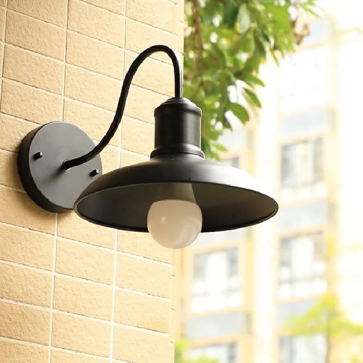 Illuminazione da parete con applique vintage - Lampada rustica impermeabile luce esterna, apparecchio in metallo paralume vetro per un'illuminazione elegante | esterno bagno, camera letto, soggiorno