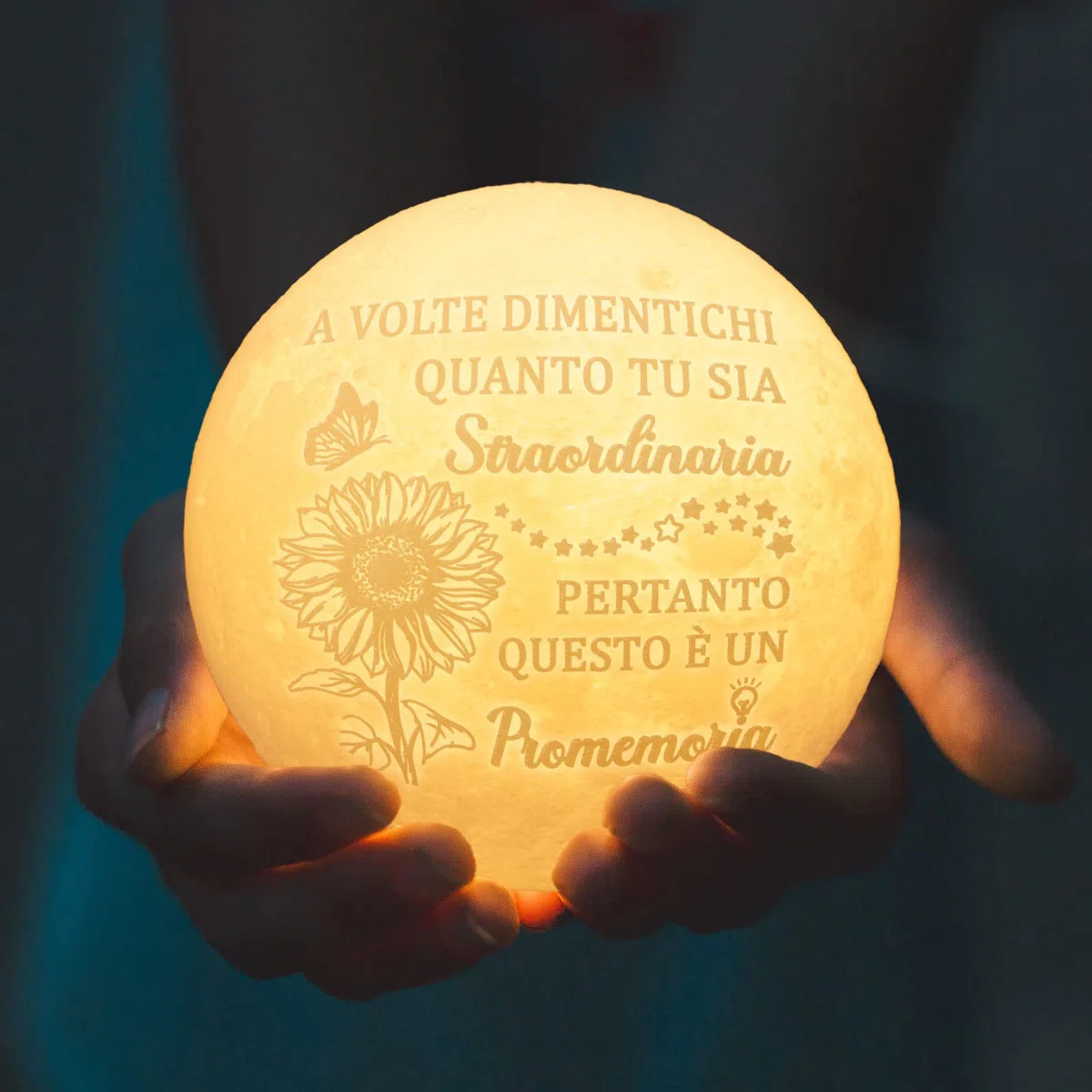 Vetbuosa Regalo Donna - Motivazionale Lampada Luna, Lampada da Comodino | Abat Jour da Comodino | Idea Simpatica | Compleanno & Festa | Bambina Donna Uomo Amico Ado | Sorpresa Collega Ufficio