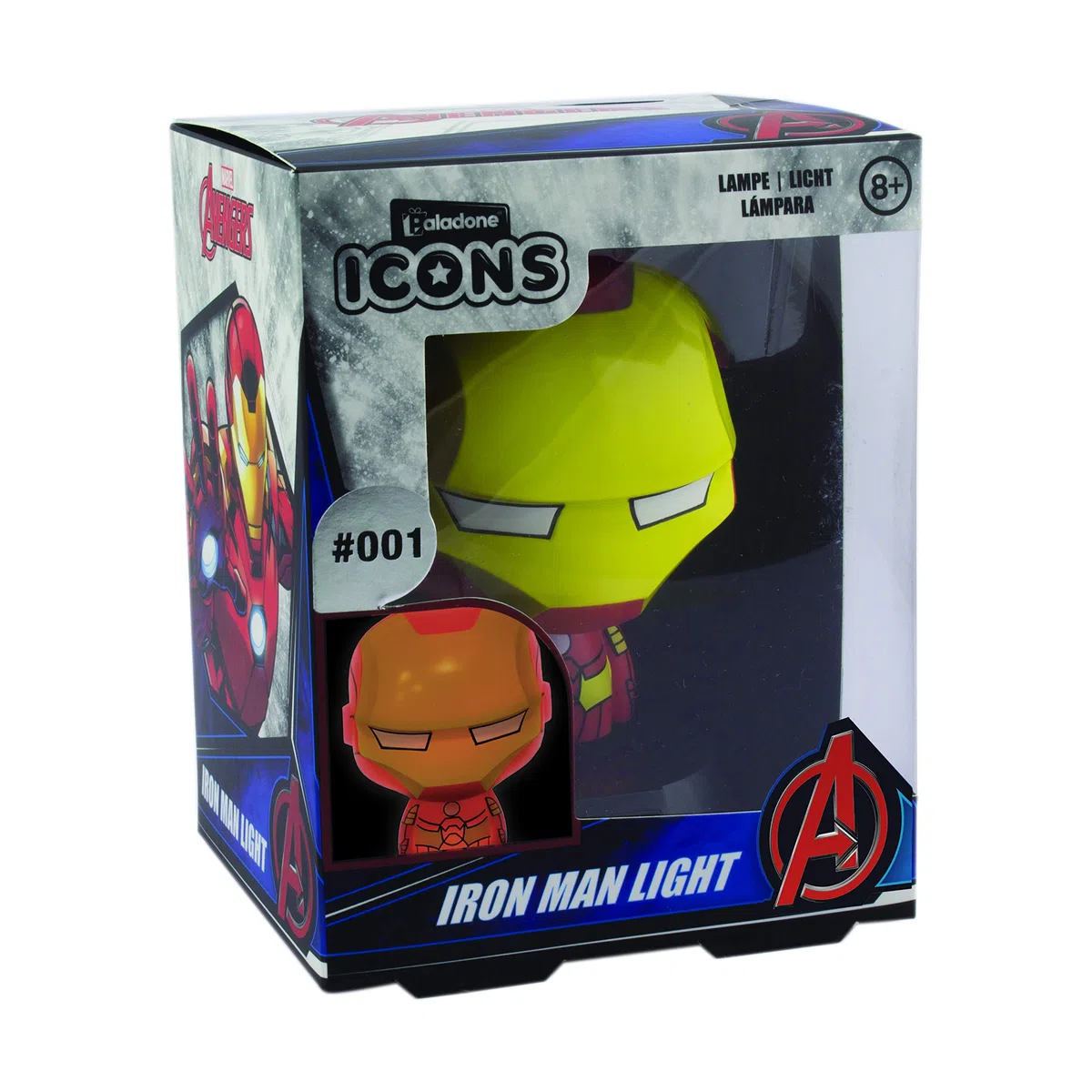 Paladone Iron Man Icona Luminosa da Collezione | Ideale per camere da Letto dei Bambini, Ufficio e casa | Pop Culture Gaming Merchandise, Multicolore