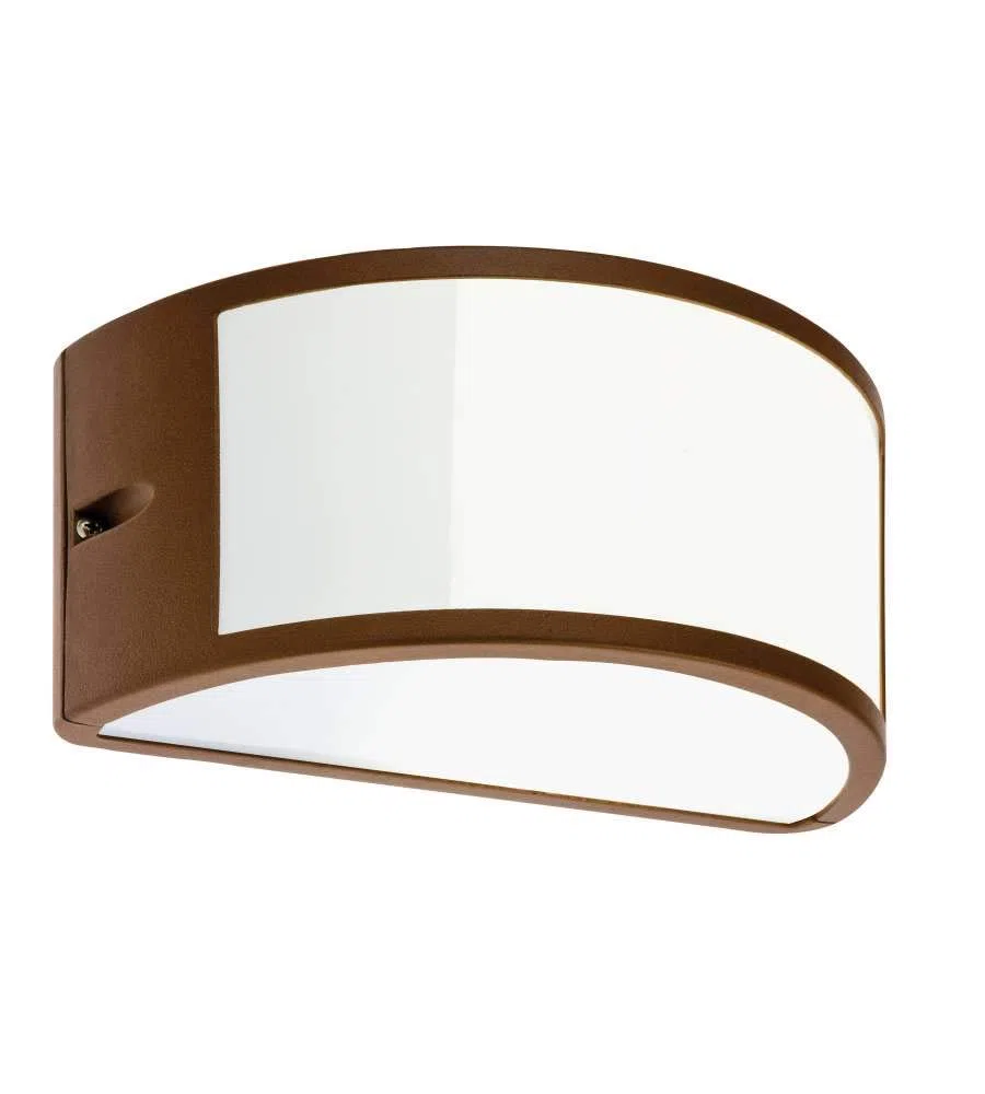 Applique mezzaluna moderna lampada da parete per esterno corten