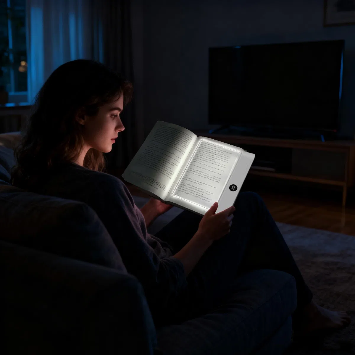 Generico Luce Da Lettura - Regolabile 3 Colori Pannello Trasparente - Da Lettura Per Leggere Di Notte,Per Donne Bambini Casa Viaggio Dormitorio Ufficio Scuola Camera Da Scrivania Compleanno Natale