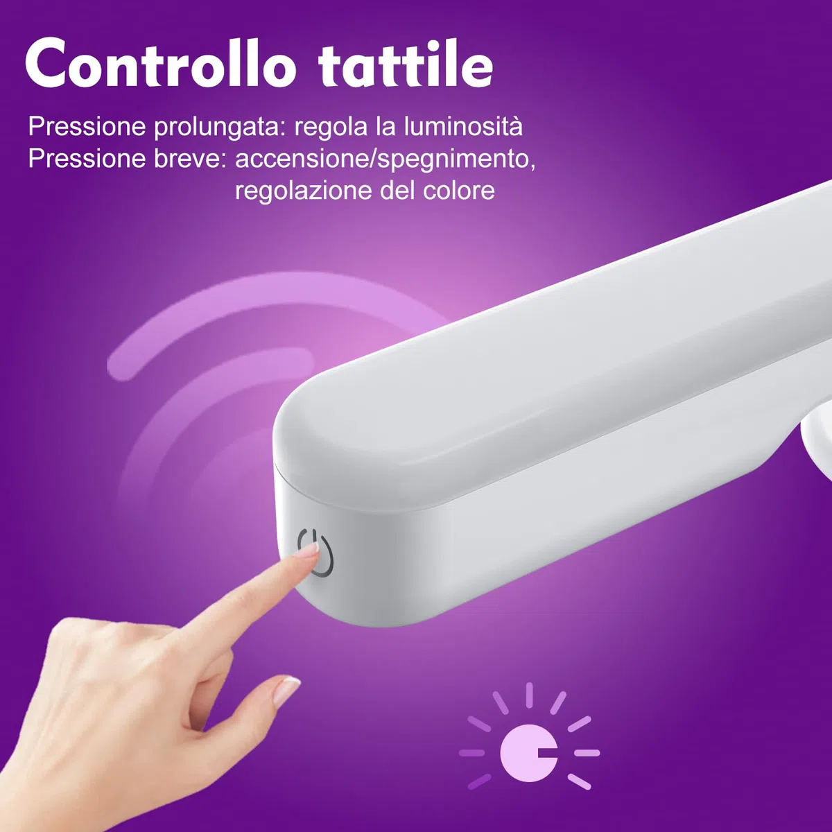 Luci Per Specchio Da Trucco Con Luci LED a 4000mAH Batteria, Dimmerabile Luci Specchio Make Up Illuminazione Senza Fili, Girevole Staccabile 360° Specchiera Trucco, Specchio Bagno Con Luce