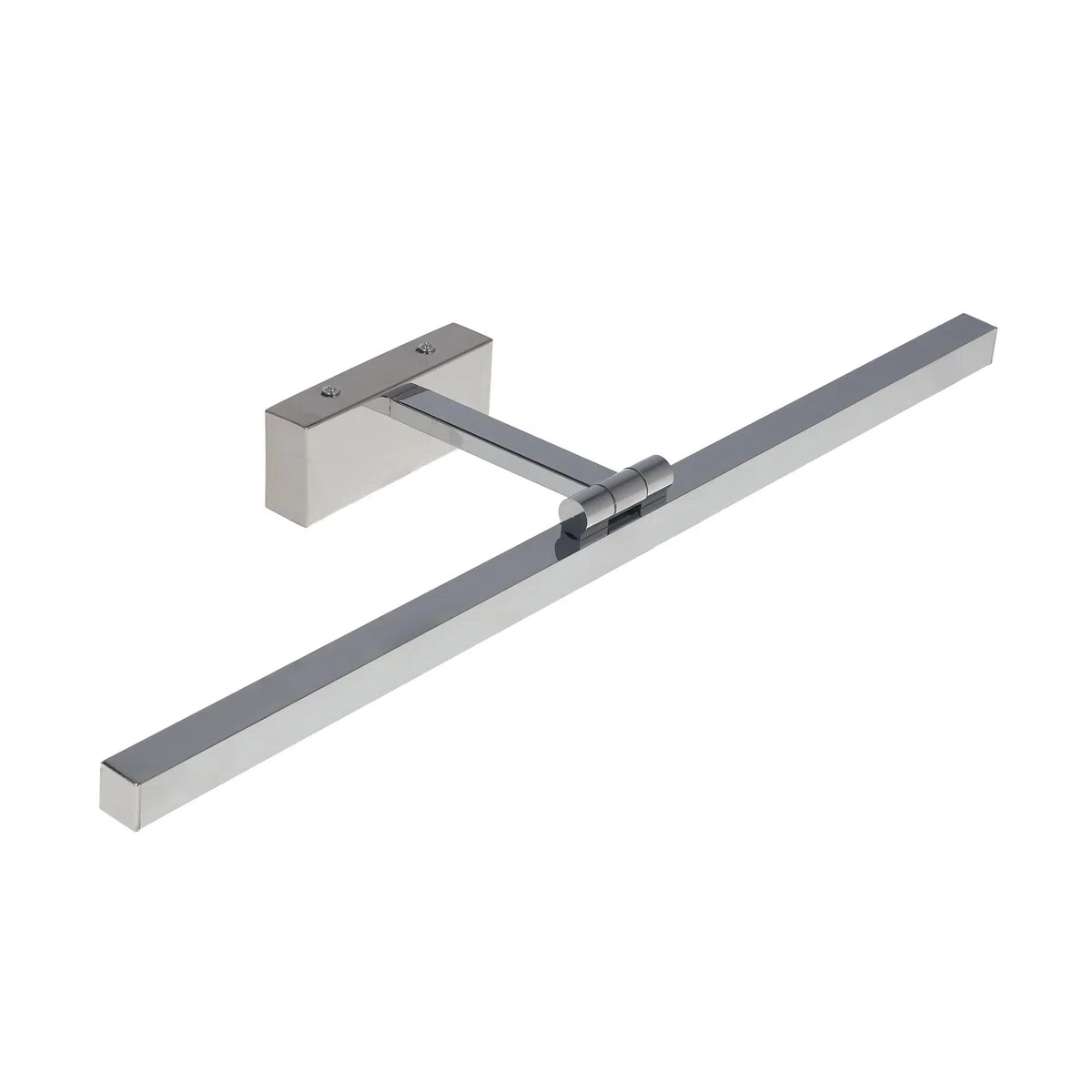 Lampada a LED da Specchio per Bagno - Luce da Parete Sopra Specchio/Guadro 40 cm - Testa Orientabile e Interruttore - Cromo 8W 570lm 4200K Bianco Neutro - Applique da Bagno IP45