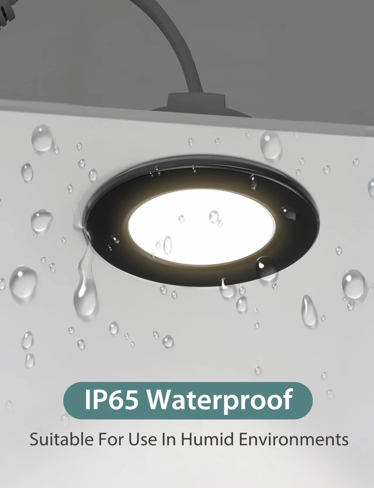 Aigostar Faretti LED da Incasso per Cartongesso, 4.8W 560LM IP65 Impermeabile, Faretto LED Incasso, Luce Bianca Fredda 6500K, Faretti Incasso Cartongesso, Diametro Foro Ø68mm, AC 220-240V, Set di 6