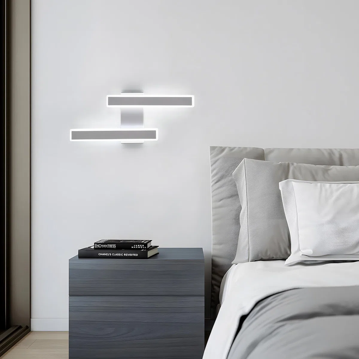 DELIPOP Applique da Parete Interno, 32W 3600LM Moderna Lampada da Parete, Creativo Bianca Fredda 6500K lampada a Muro per Soggiorno, Camera da letto, Scale, Corridoio