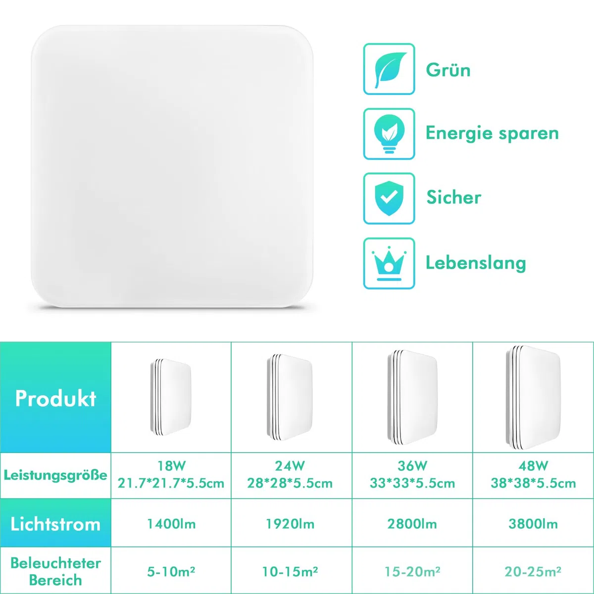 Plafoniera a LED con finiture argentate, 18W, 6500K, per corridoio, camera da letto, cucina, bagno, balcone e cantina. Ultrasottile e moderna, 21.7 cm.