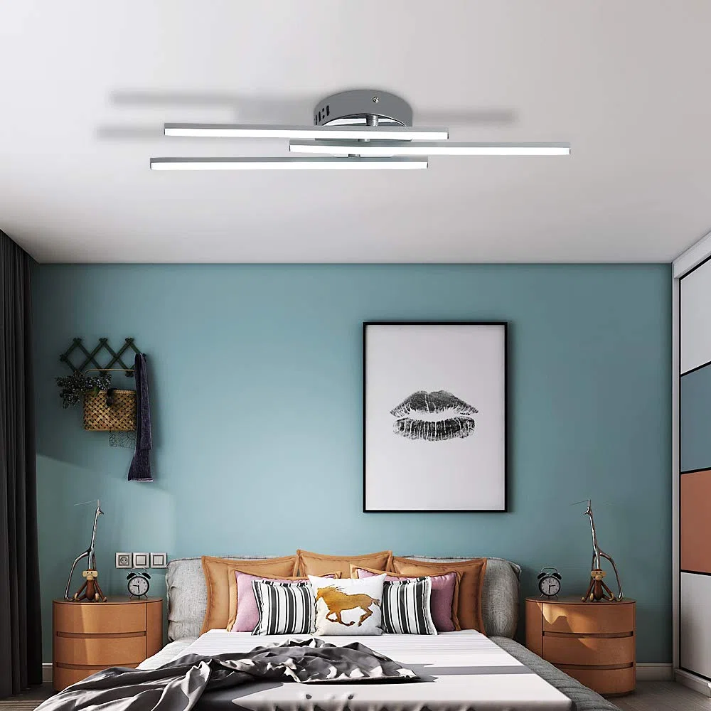 Comely Plafoniera LED Soffitto 18W, 3 Luce Lampada da Soffitto, Lampadario LED Moderno 6500K Bianco Freddo per Cucina, Camera da Letto, Balcone, Corridoio
