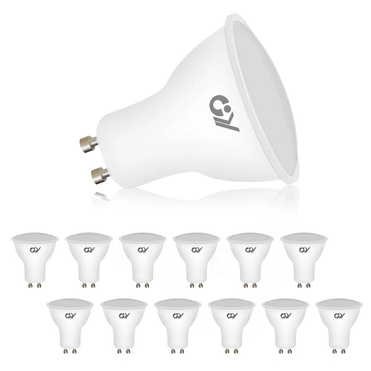 GY 12 lampadine LED GU10, 8W equivalenti a 80W, 4000K bianco neutro, 800 lumen, lunga durata, basso consumo, adatte per illuminazione a binario e case da incasso certificate CE, non dimmerabile