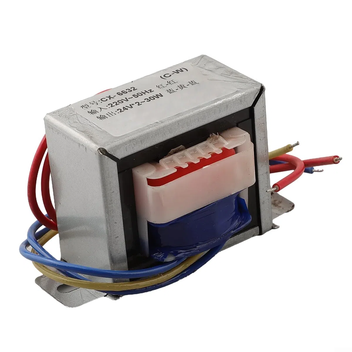 Trasformatore di potenza da 30 W con isolamento impregnato sottovuoto per conversione da 220 V a 12 V/24 V (doppia uscita 24 V)