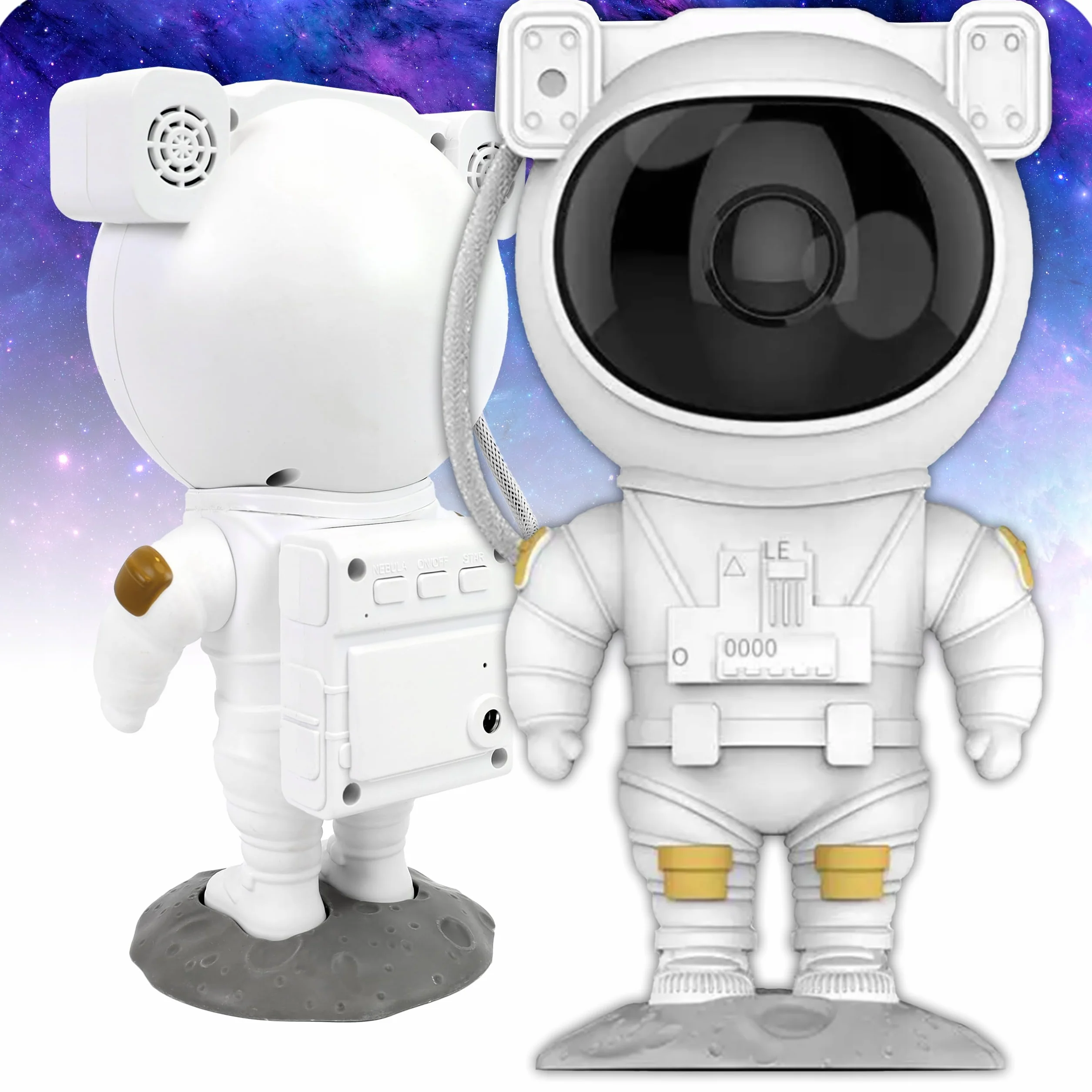 Proiettore astronauta cielo stellato per bambini – Proiettore astronauta con telecomando – Luce notturna per bambini 8 modalità – rotazione a 360° e timer – Decorazione per camera da letto