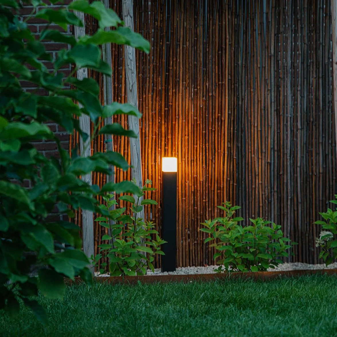 Qazqa denmark - Palo da giardino Moderno - 1 luce - L 8.3 cm - Bianco - Moderno - Illuminazione esterna