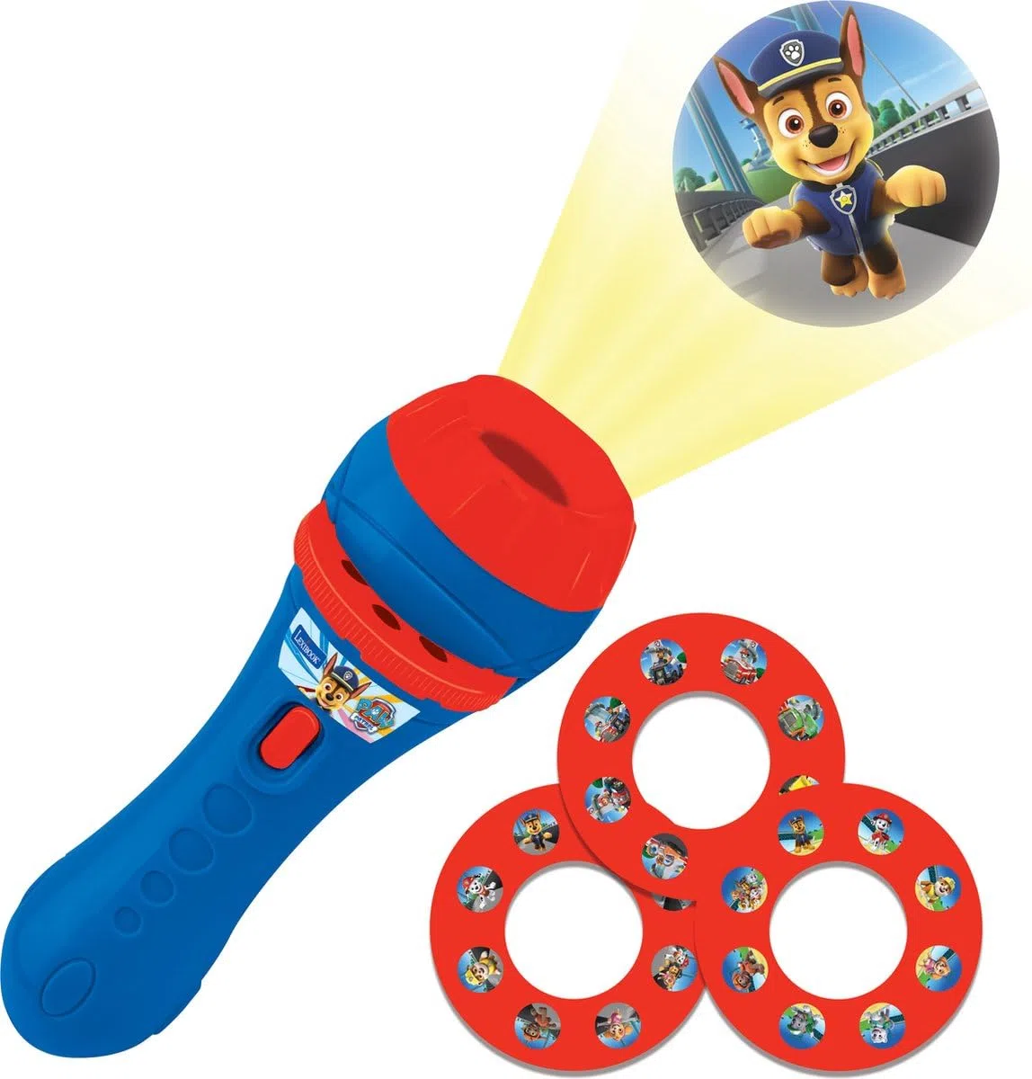 Lexibook, Paw Patrol, Proiettore di storie, Torcia e proiettore con 3 Dischi, 24 Immagini, Crea Le tue storie, Blu/Rosso, LTC050PA
