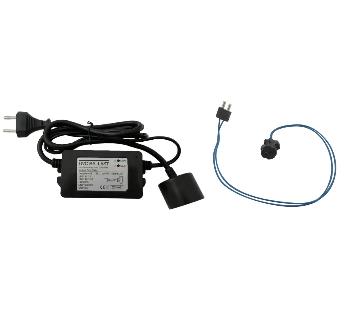 Alimentatore di Ricambio per Sterilizzatori UV Acqua 12-16 watt con LED di funzionamento e Allarme Sonoro di Guasto per Lampada Ultravioletti Attacco 2+2 pin