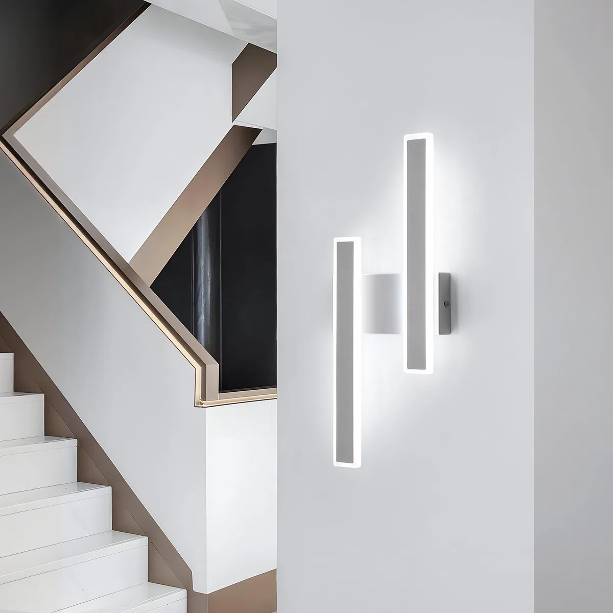 DELIPOP Applique da Parete Interno, 32W 3600LM Moderna Lampada da Parete, Creativo Bianca Fredda 6500K lampada a Muro per Soggiorno, Camera da letto, Scale, Corridoio