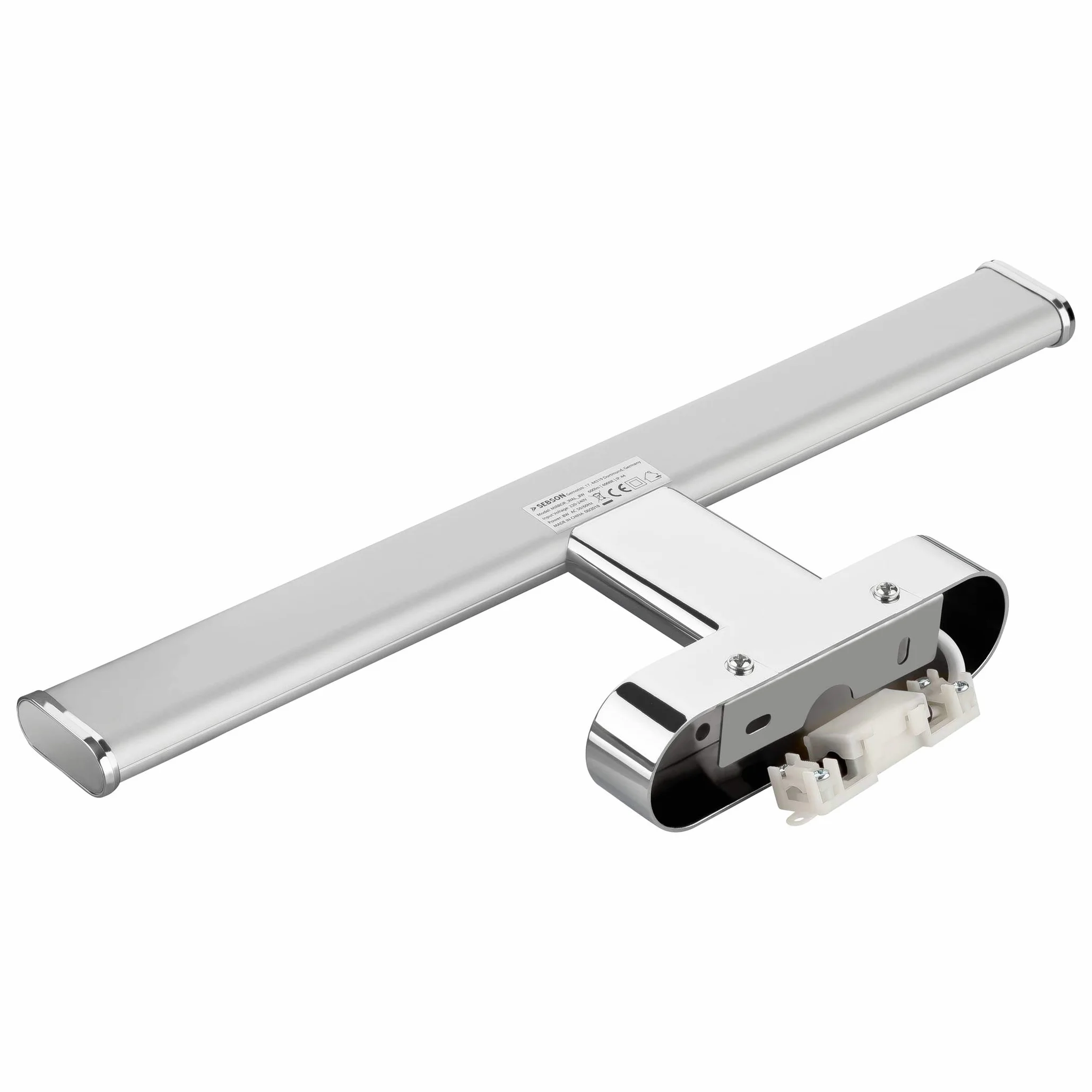SEBSON LED Lampada da Specchio, Montaggio a Parete, Lampada da Specchio Bagno IP44, Bianco Neutro 4.000K, Cromo, 400x133x42mm, 8W, 600lm