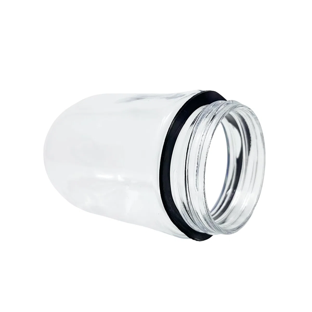 Vetro di ricambio per paralume trasparente con guarnizione, vetro filettato monocolore Ø100 mm, filettatura 80 mm H160 mm 60 W per esterni