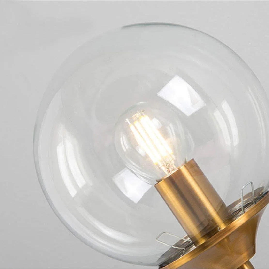 KCO Paralume di ricambio per illuminazione a sfera, moderno, trasparente, accessorio per applique da parete a sospensione (trasparente)