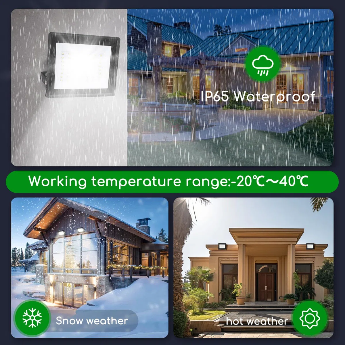 Aigostar- Faretto led 50W da Esterno,2 Pezzi,bianco naturale,Super illuminoso Faro led da 4500 lumen e 4000k. Faretti led Impermeabile IP65 per cortile, giardino, garage, tetto.