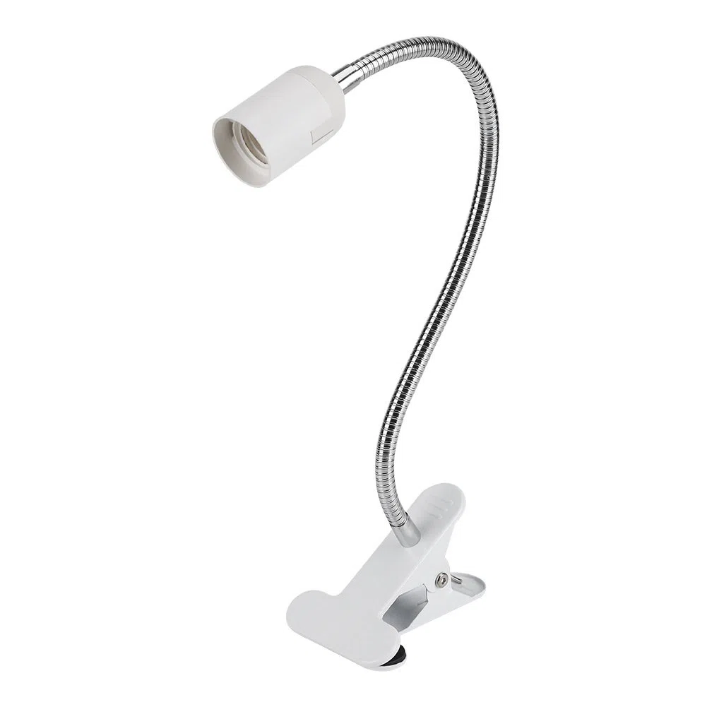 Lampade con Pinza, Lampada Lettura Comodino E27 Lampada a Morsetto LED Regolabile, Lampada a Collo di Cigno 360° Flessibile, Lampada Scrivania per Camera Letto, Scrivania, Ufficio