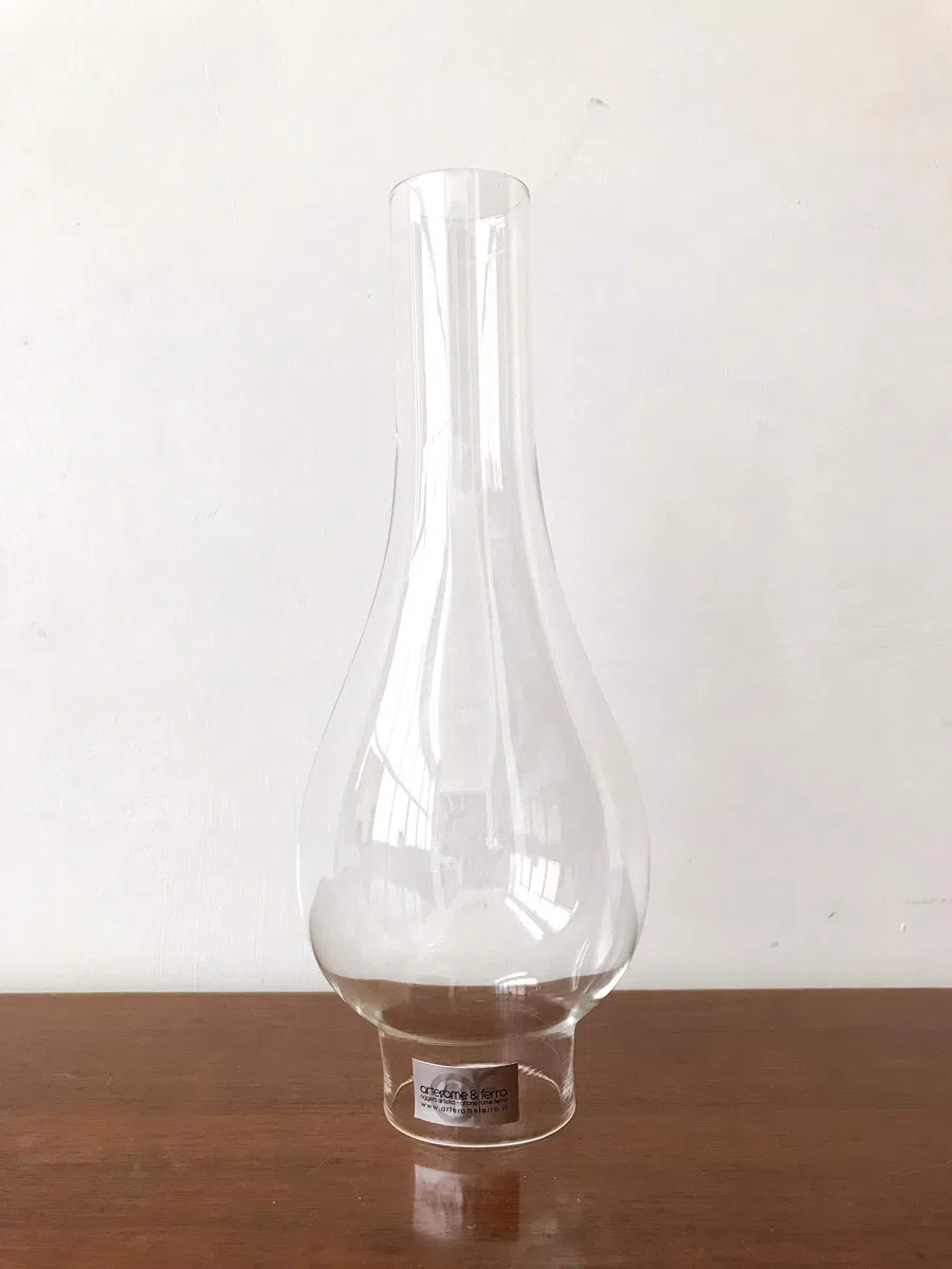 Paralume in vetro base 4 cm per lampade a petrolio